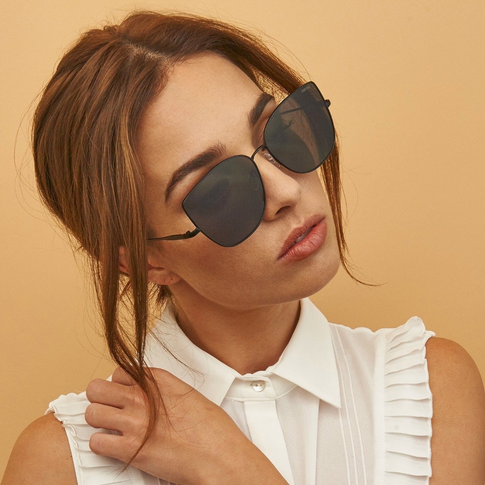 Black Cat Eye Sunglasses - Picture 3 of 7